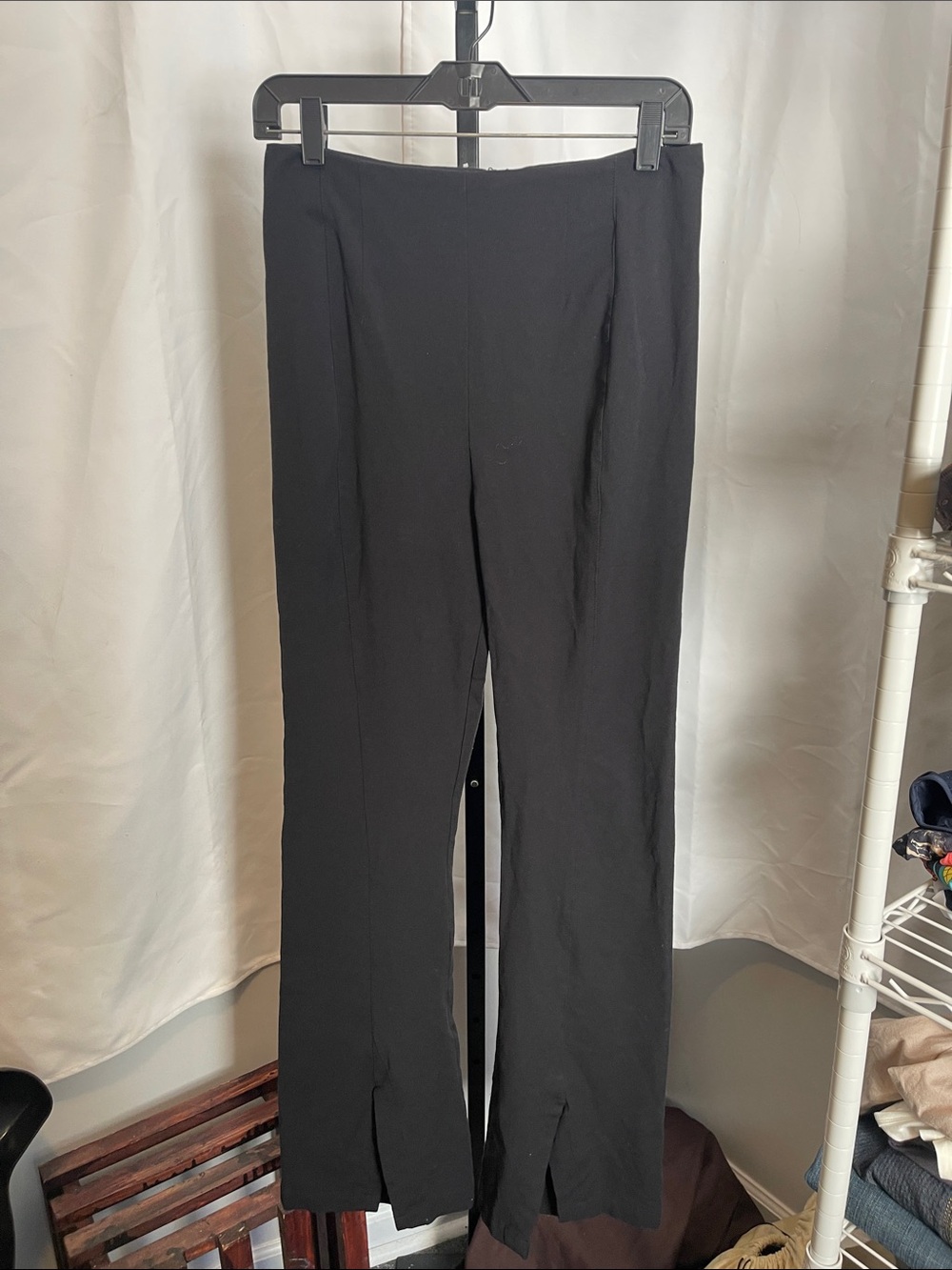 Free People Black Flare Seam Pants